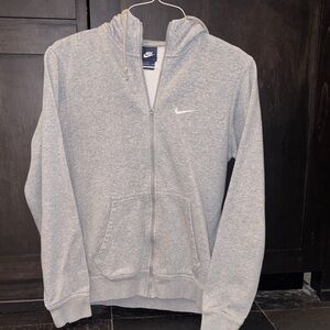 Nike Light Gray Full-Zip Hoodie